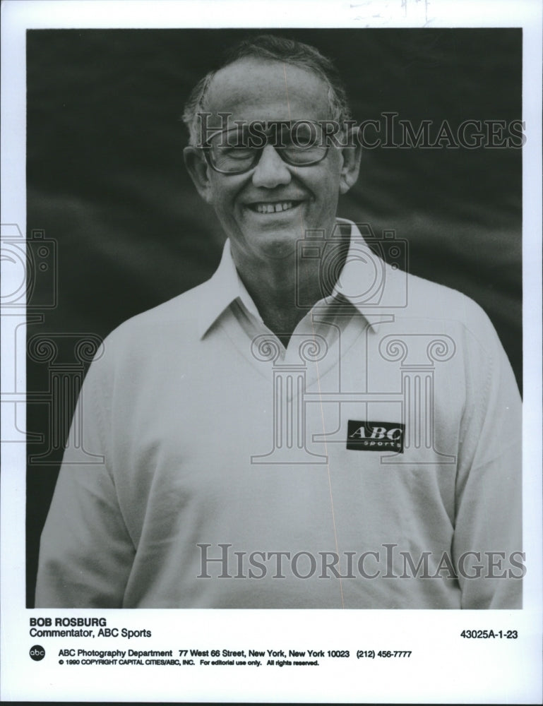 Press Photo Bobby Rosburg, ABC Sports Commentator and Professional Golfer. - Historic Images