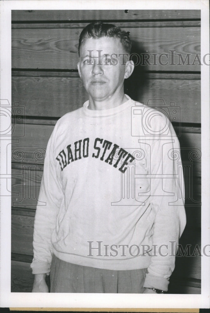 1955 Press Photo Steve Belko Idaho State Coach - Historic Images