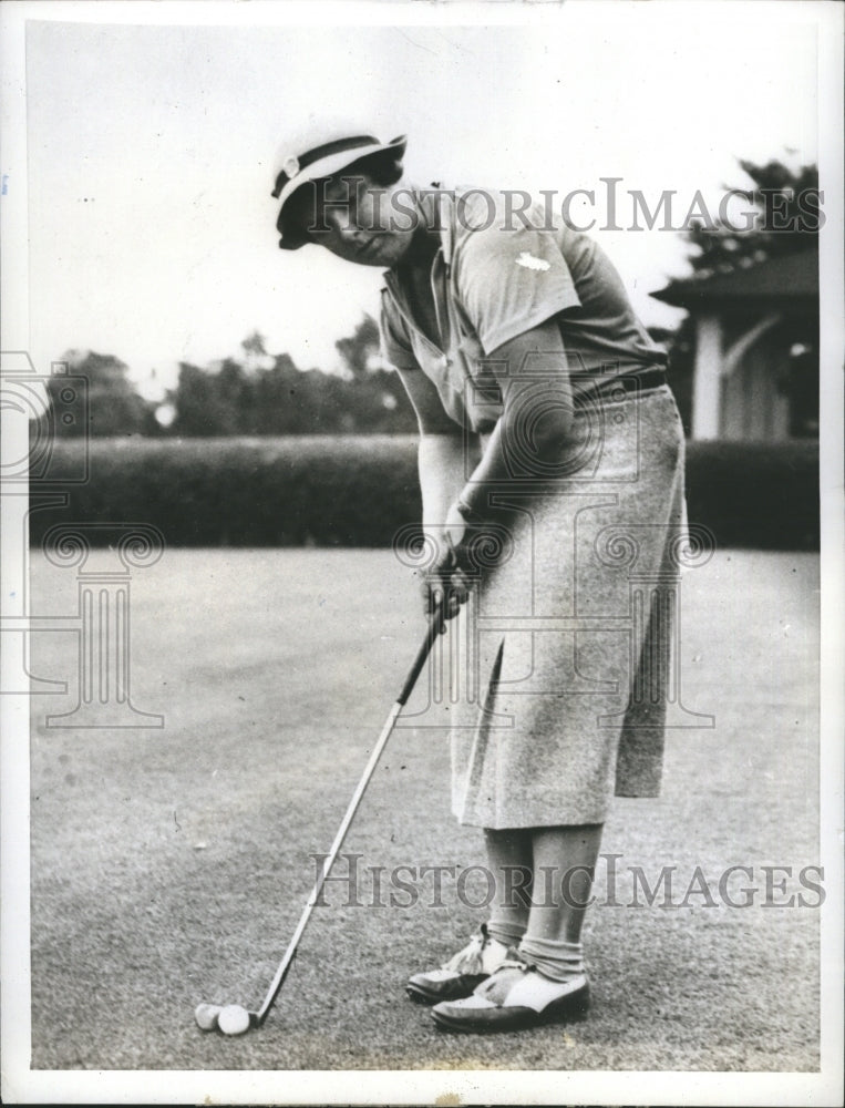 1937 Press Photo Estelle Lawson National Women&#39;s Golf Tournament - Historic Images