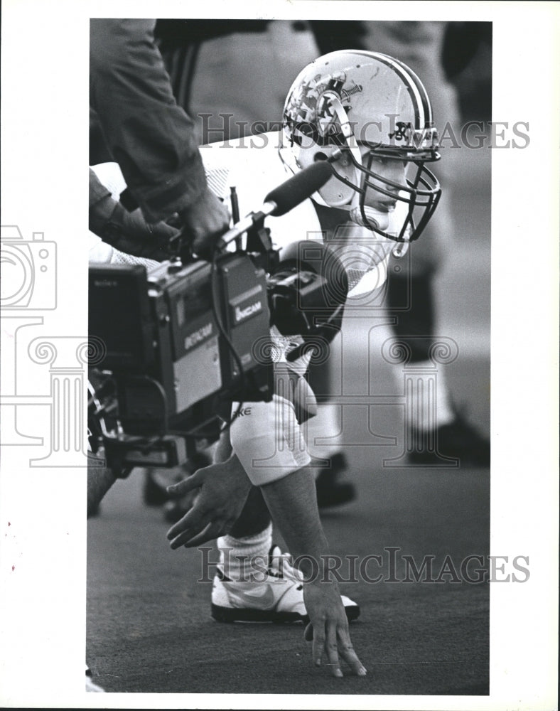 1989 Press Photo Justin Mathena Kentwood High School Football Runningback - Historic Images