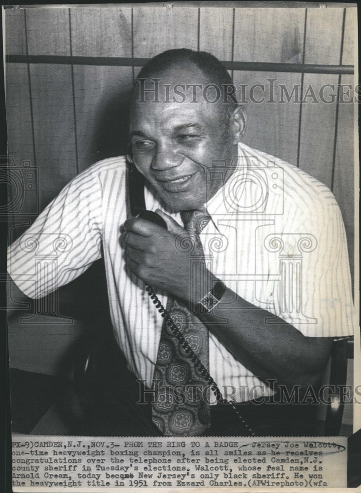 1971 Jersey Joe Walcott Elected Camden New Jersey County Sherriff - Historic Images