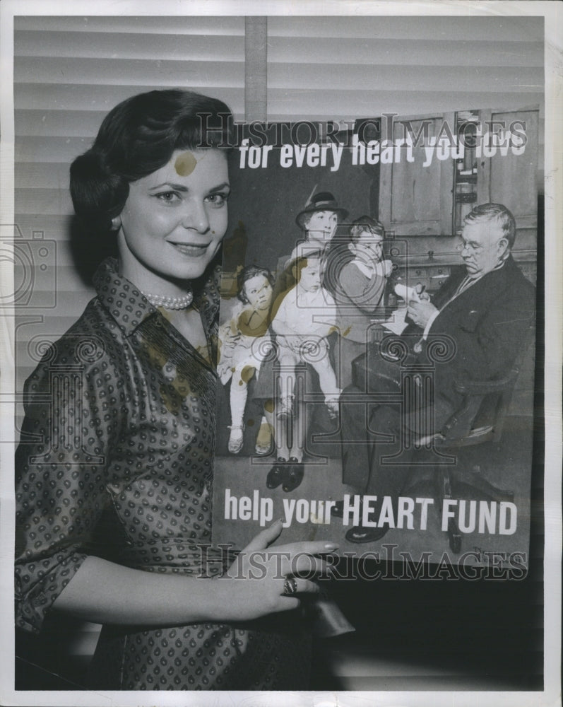 1958 Press Photo Model Toni Williams at a fundraiser for Rheumatic Fever - Historic Images