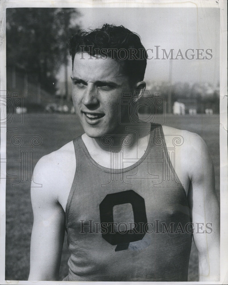 1952 Press Photo Track Runner and Olympic Runner hopeful, Bill Storie. - Historic Images