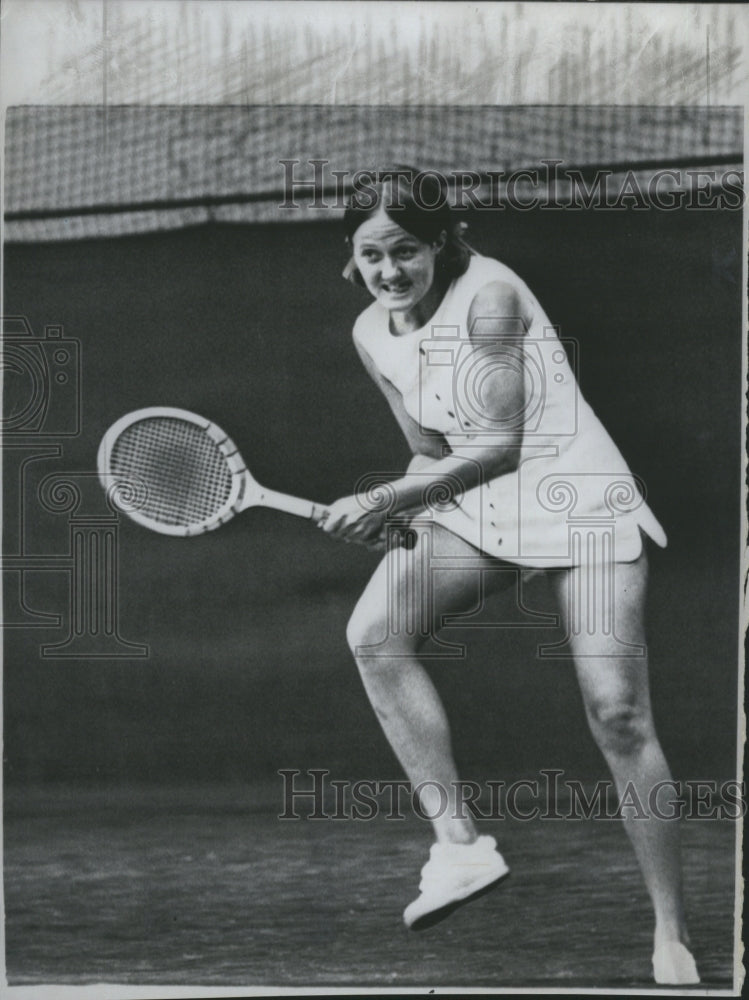 1968 Press Photo Tennis player Jane "Peaches" Bartkowicz - Historic Images