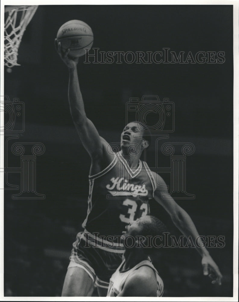 1984 Press Photo NBA Player Otis Thorpe, in Kansas City Kings uniform. - Historic Images