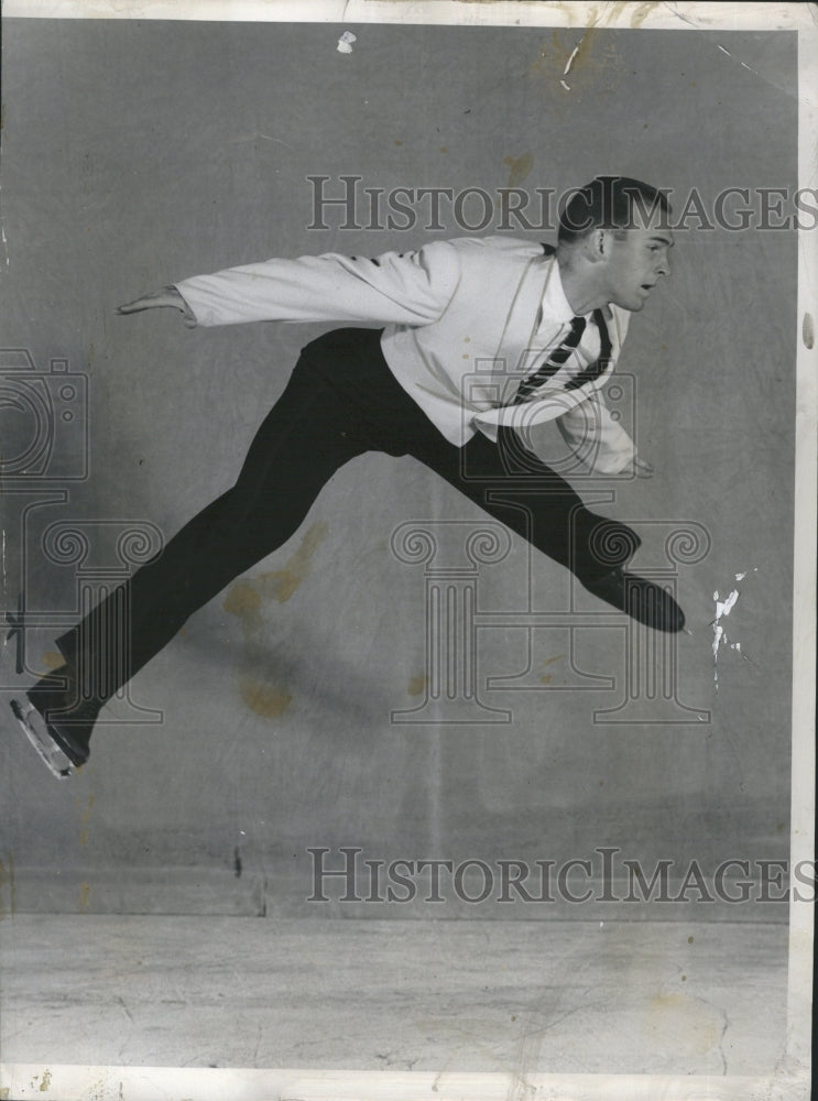 1961 Press Photo Dick Button, champion figure skater. - Historic Images