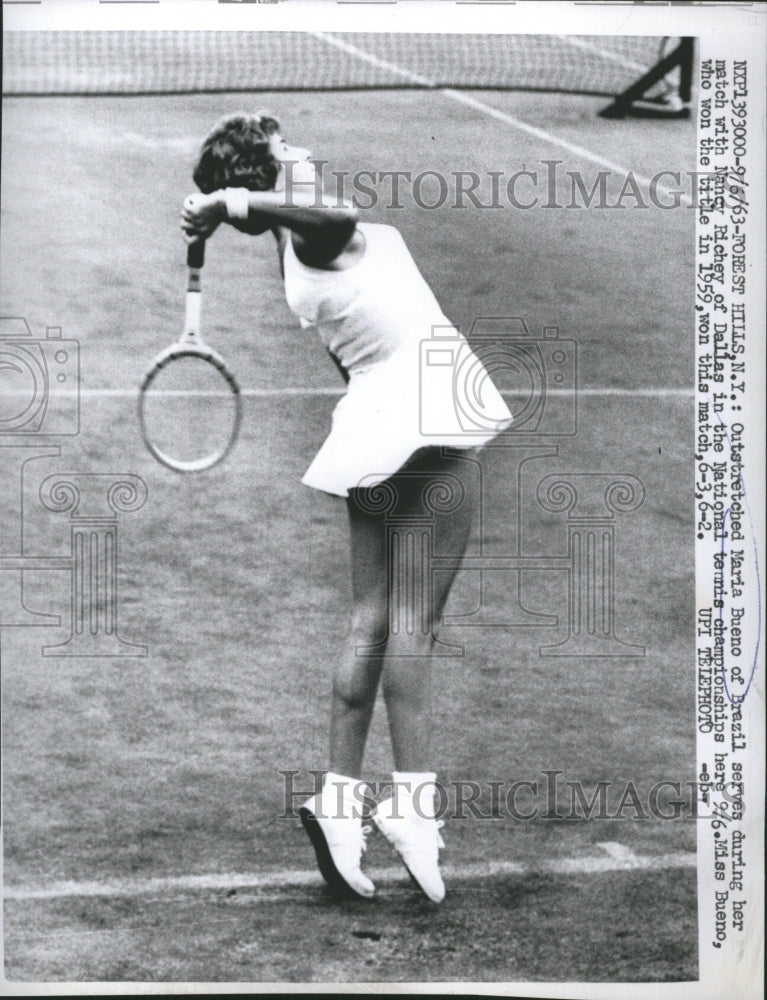 1963 Press Photo Maria Bueno, Brazil - Historic Images