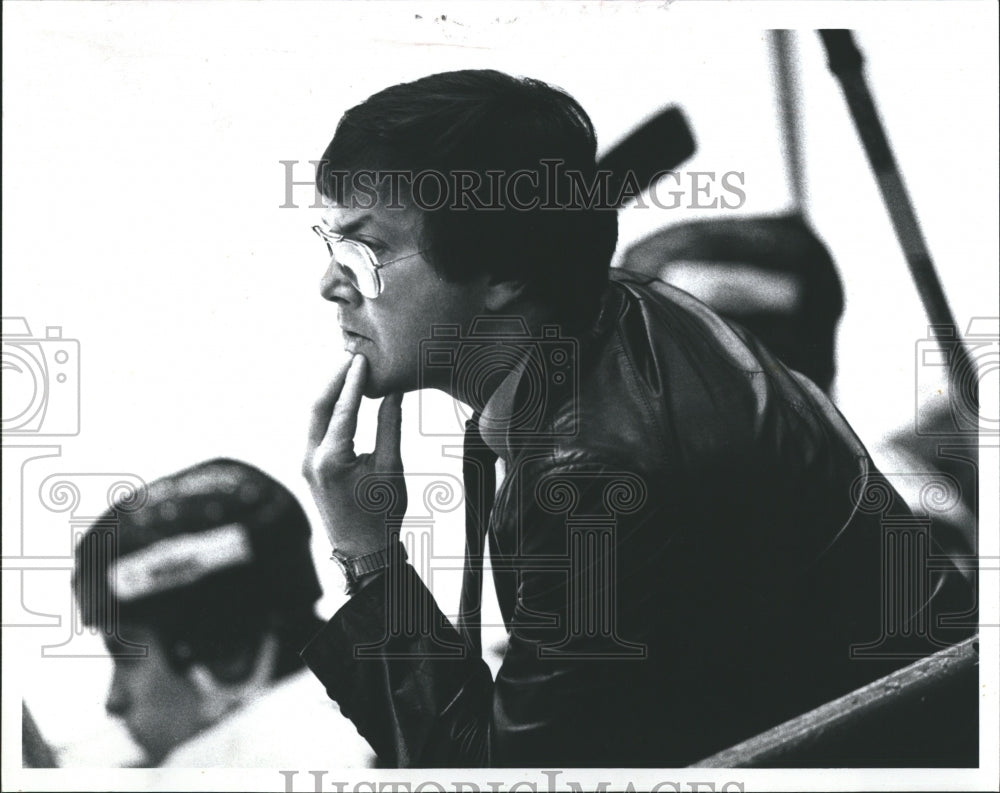 1983 Press Photo coach Jack Sangster, Palm Beach Breakers Hockey - Historic Images