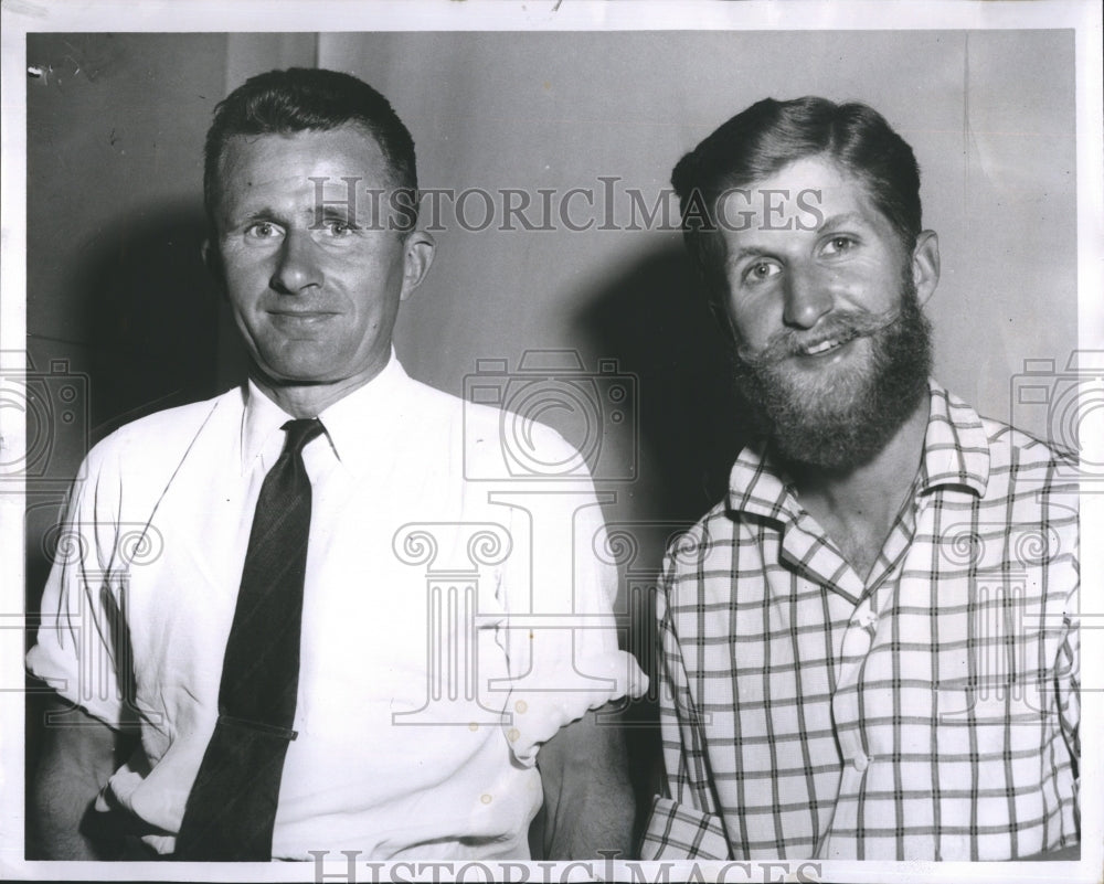 1959 Press Photo Lt Bob Pape of England &amp; Geoffrey Watt of Australia - Historic Images