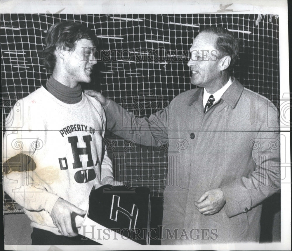 1972 Press Photo John Petkovich &amp; Robert W. Patson Harvard Olympic Figure Skater - Historic Images