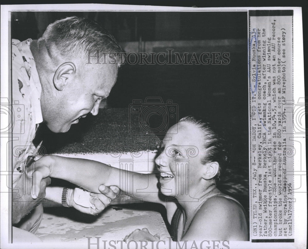 1956 Sylvia Ruuska Age 13 Swimmer-Historic Images