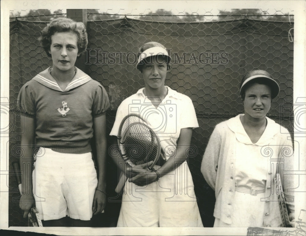 1935 Press Photo Seabright Tennis Semi-Finalists, Seabright, NJ - RSH35117 - Historic Images