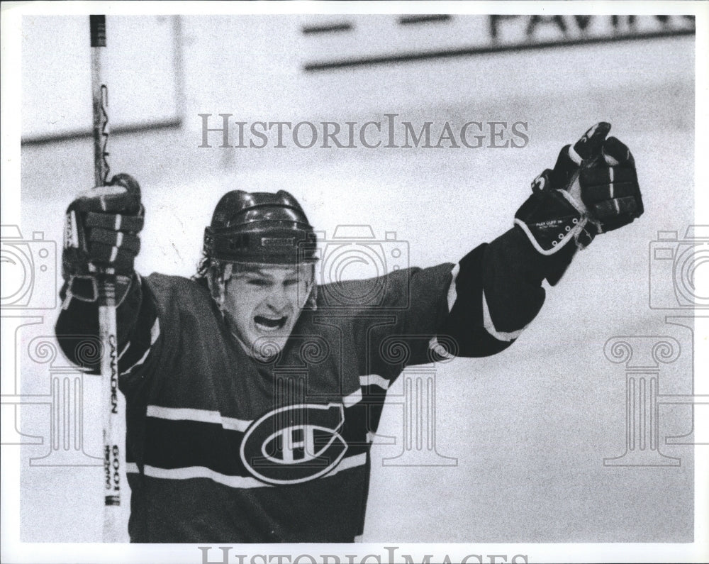 1989 Press Photo Claude Lemieux of Canadiens - RSH35187 - Historic Images