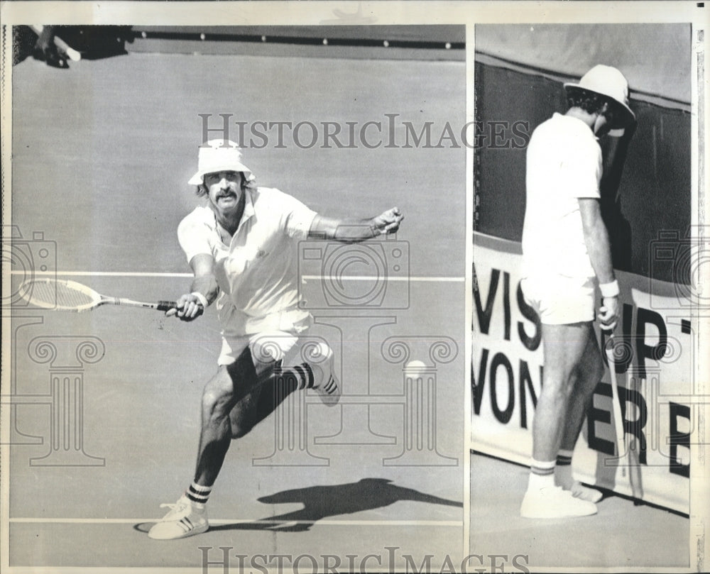 1975 Press Photo Tennis Player Marty Riessen and Toma Ovigi. - Historic Images