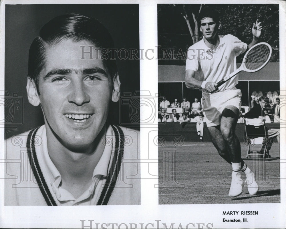 1967 Press Photo Marty Riessen professional tennis in the 1960s and 1970s. - Historic Images