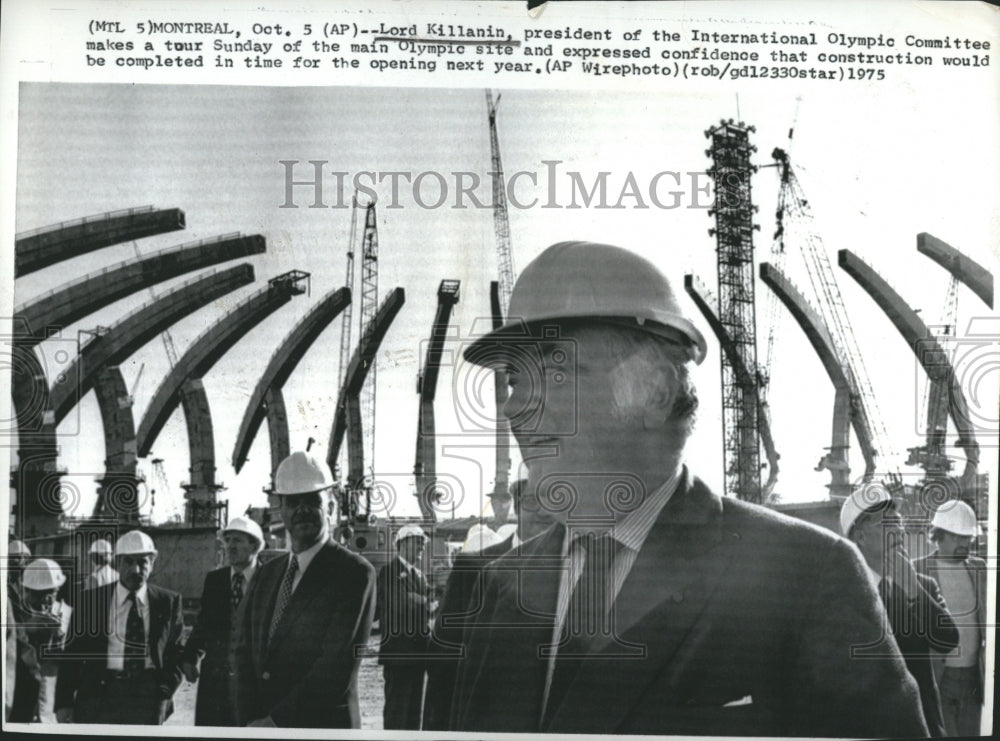 1975 Press Photo Lord Killanin, president of the International Olympic Committee - Historic Images