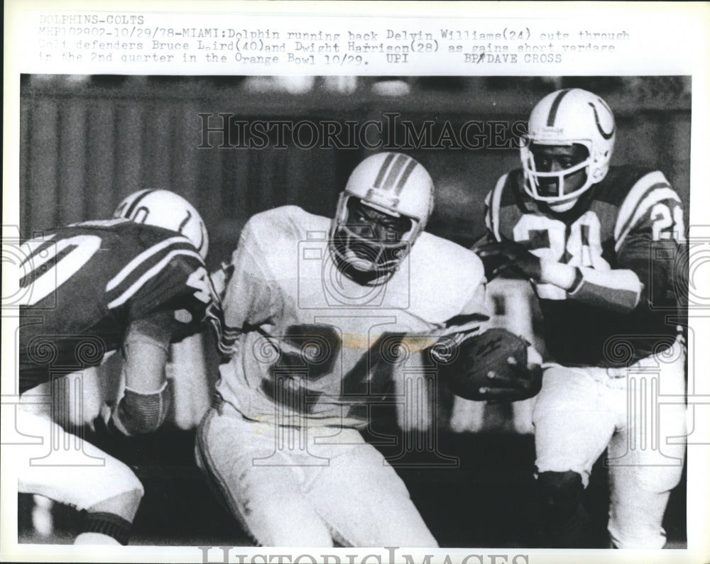 1978 Press Photo Delvin William Bruce Laird Dwight Harrison Orange Bowl - Historic Images