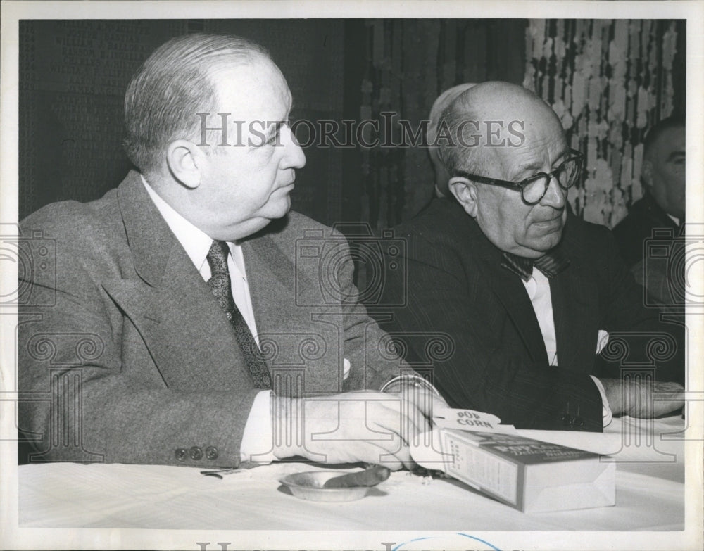 1953 Press Photo Albany Club Tom McCaffery & Mayor S. Clark - Historic Images