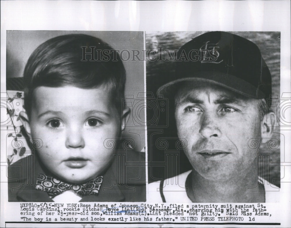 Press Photo &quot;The boy is a beauty and looks exactly like his father&quot; according to Mrs. Adam. A Pictur - Historic Images