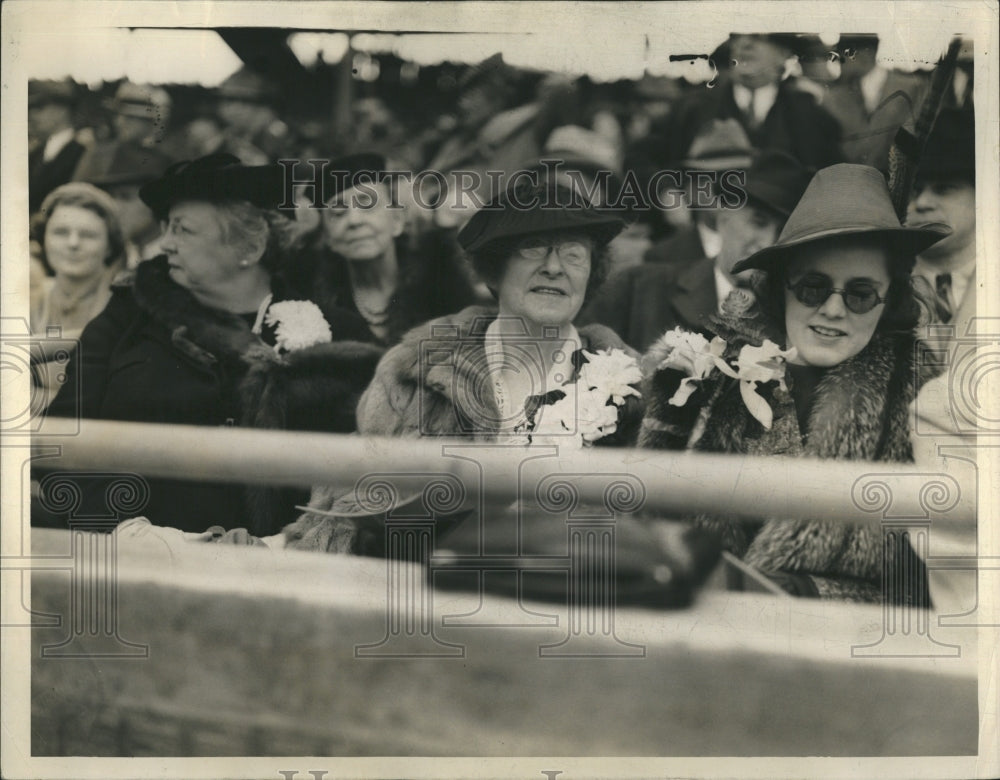 1939 Press Photo Cub Yankees Ball Game. Mother of R.R. Wringler watching. - Historic Images