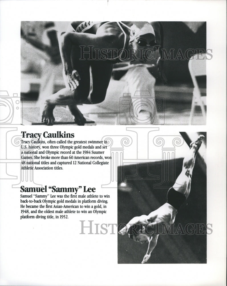 Press Photo Tracy Caulkins Sammy Lee Olympic Winners Swimming - Historic Images