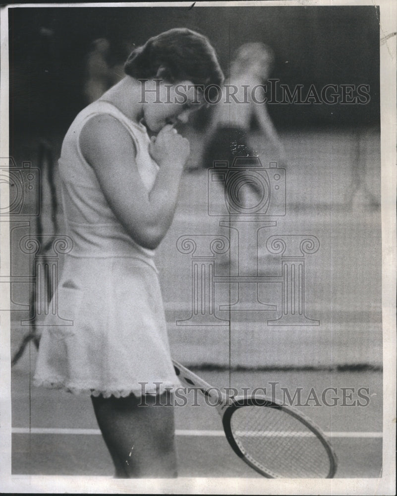 1975 Press Photo Sally Rickson Boston Harbour Tennis Club - Historic Images