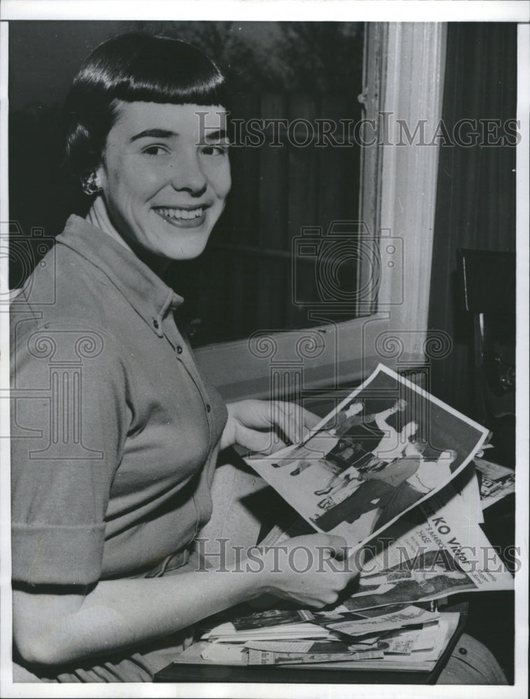 1957 Press Photo Mrs. Pete Rademacher, wife of heavyweight challenger - Historic Images