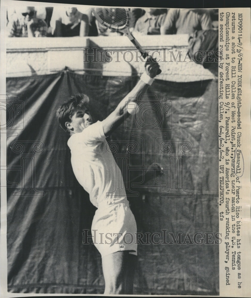 1967 Press Photo Chuck Pasarell Tennis - Historic Images