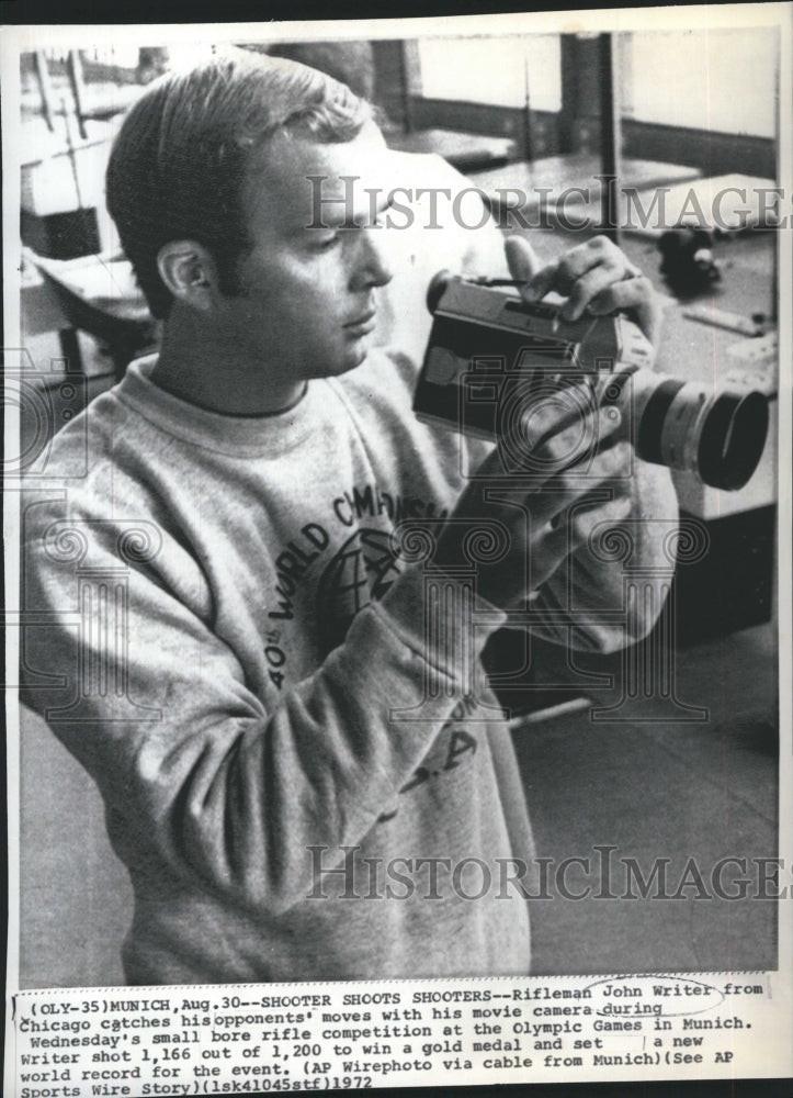 1972 Press Photo John Writer American Sports Shooter - RSH36387 - Historic Images