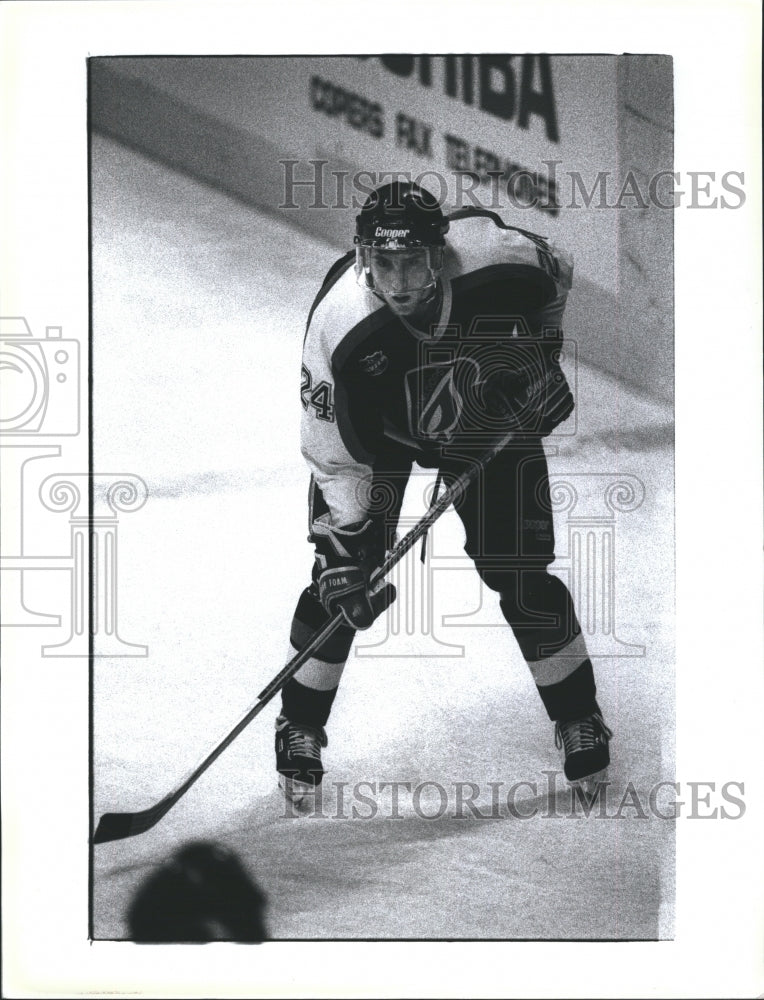 1992 Press Photo David Wilkie Kamloops Blazers Montreal Canadiens NHL Hockey - Historic Images