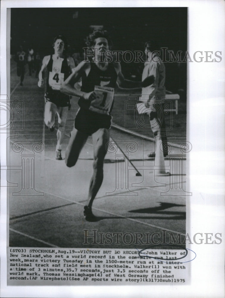 1975 Press Photo John Walter 1500 Meter run Stockholm - Historic Images