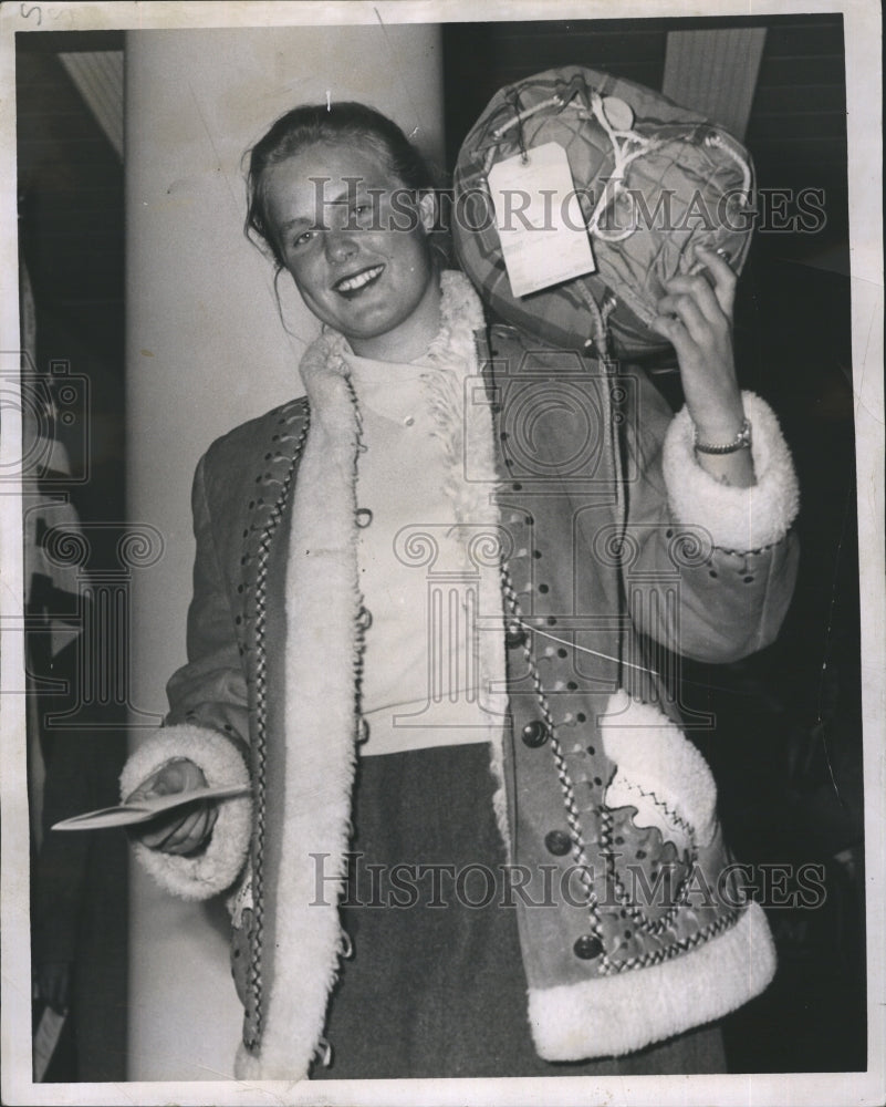 1969 Press Photo Penny Pitou U.S. Olympic Skiier Squaw Valley Silver Medalist - Historic Images