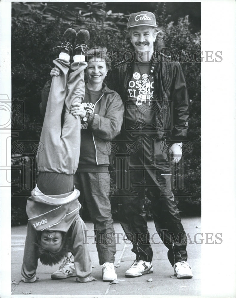 1989 Press Photo Olga Korbut Richard and Husband Leonid - Historic Images