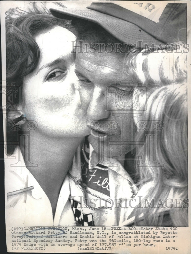 1974 Press Photo Motor State Winner Richard Petty - Historic Images