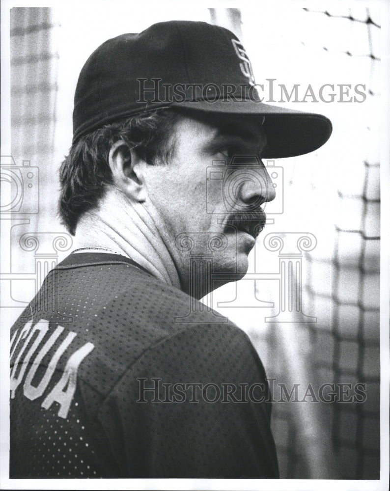 1986 Press Photo San Diego Padres Kurt Bevacqua - Historic Images