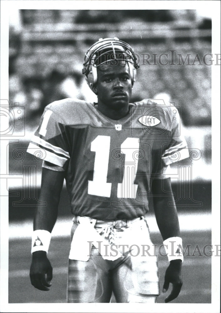 Press Photo Andre Ware Quarterback Detroit Lions Football Team - Historic Images