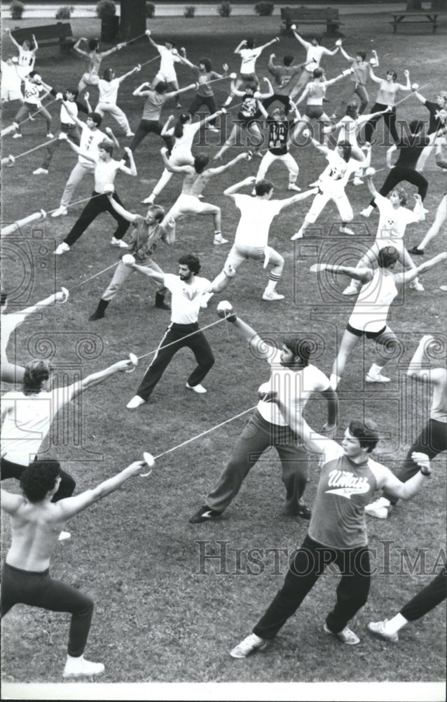 Press Photo Cumberland company training program Stage combat class - Historic Images