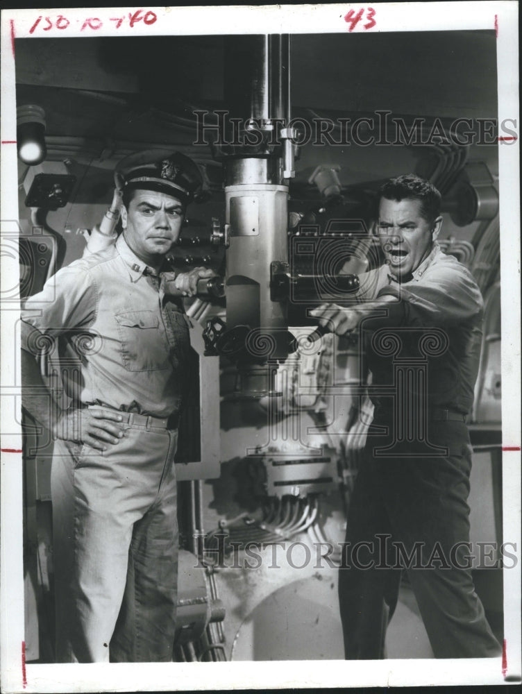 1972 Actors Ernest Borgnine & Glenn Ford in "Torpedo Run" Movie-Historic Images