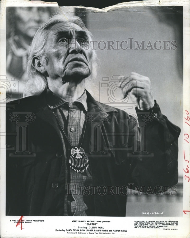 1969 Press Photo Actor Frank Ramirez as Indian Jimmyboy in "Smith!" Western Film - Historic Images