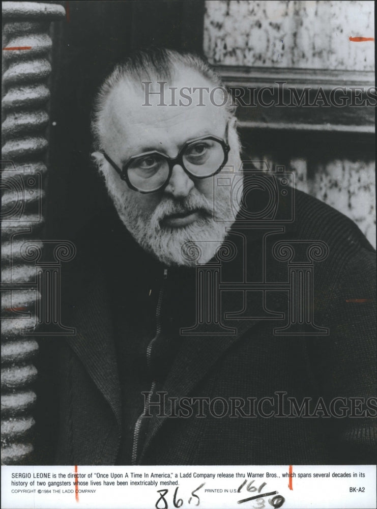 1984 Press Photo Director Sergio Leone "Once Upon a Time in America" Movie - Historic Images