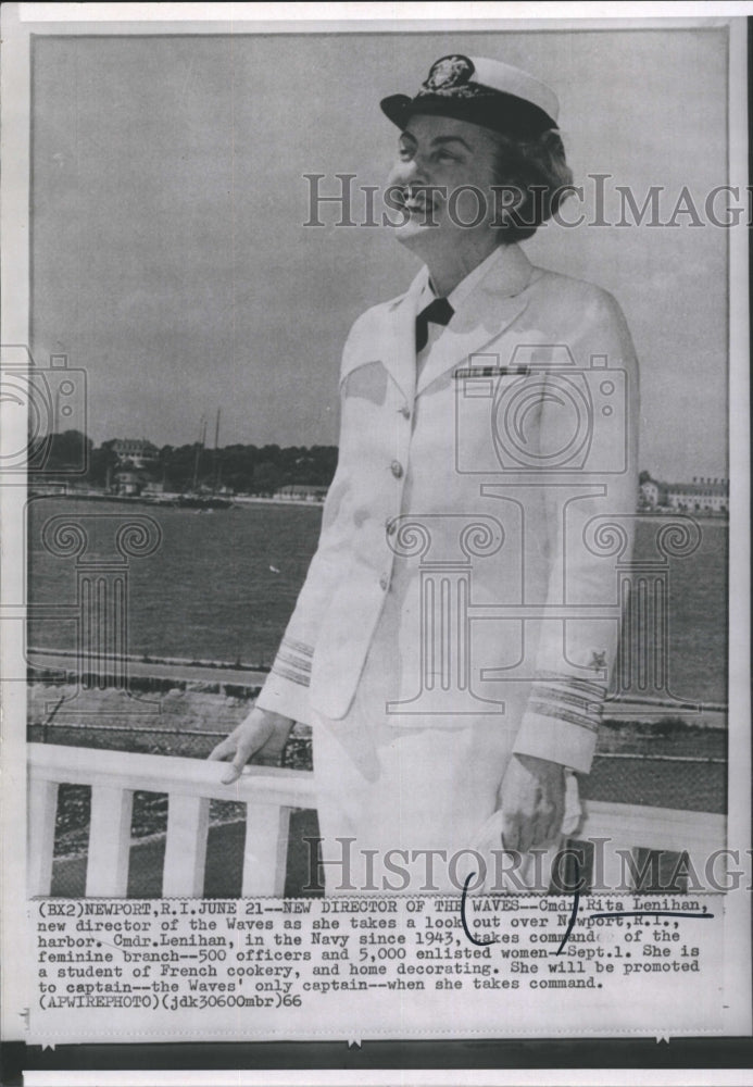 1966 Press Photo Cmdr. Rita Lenihan, new Director of the Waves - Historic Images