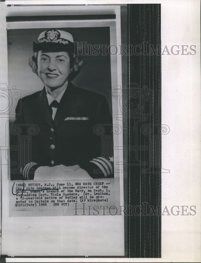 1966 Press Photo New Wave Chief Cmdr Rita Lenihan - Historic Images