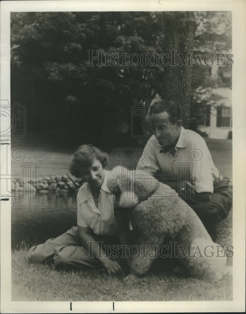 Press Photo Author Rose Franken Husband William Brown Meloney Dog - Historic Images