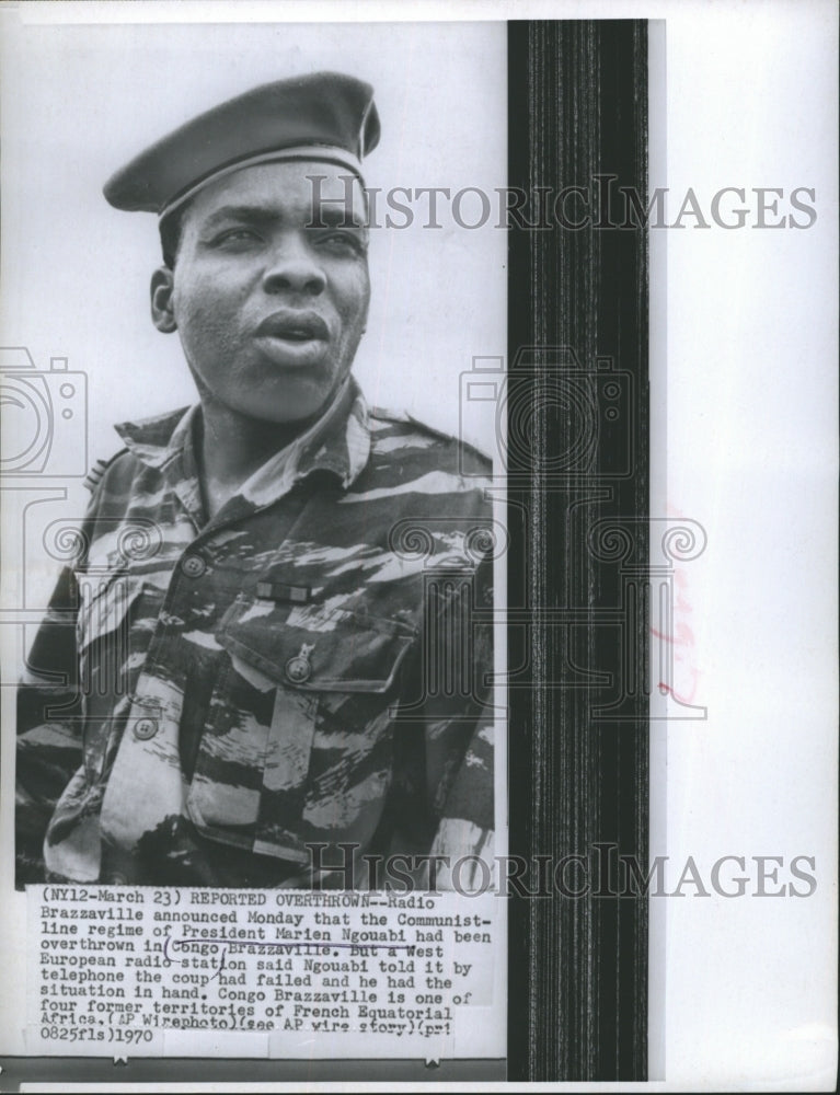 1970 Press Photo President Marien Ngouabi overthrown in Congo, Brazzaville - Historic Images