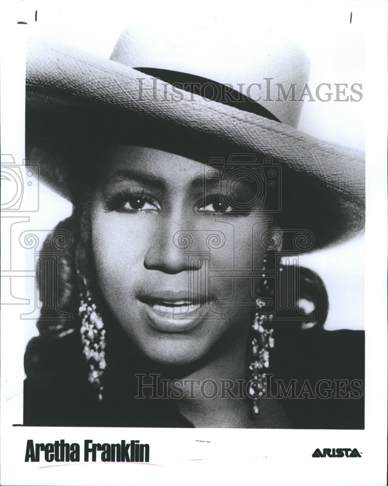 1992 Press Photo Musical Artist Aretha Franklin - Historic Images