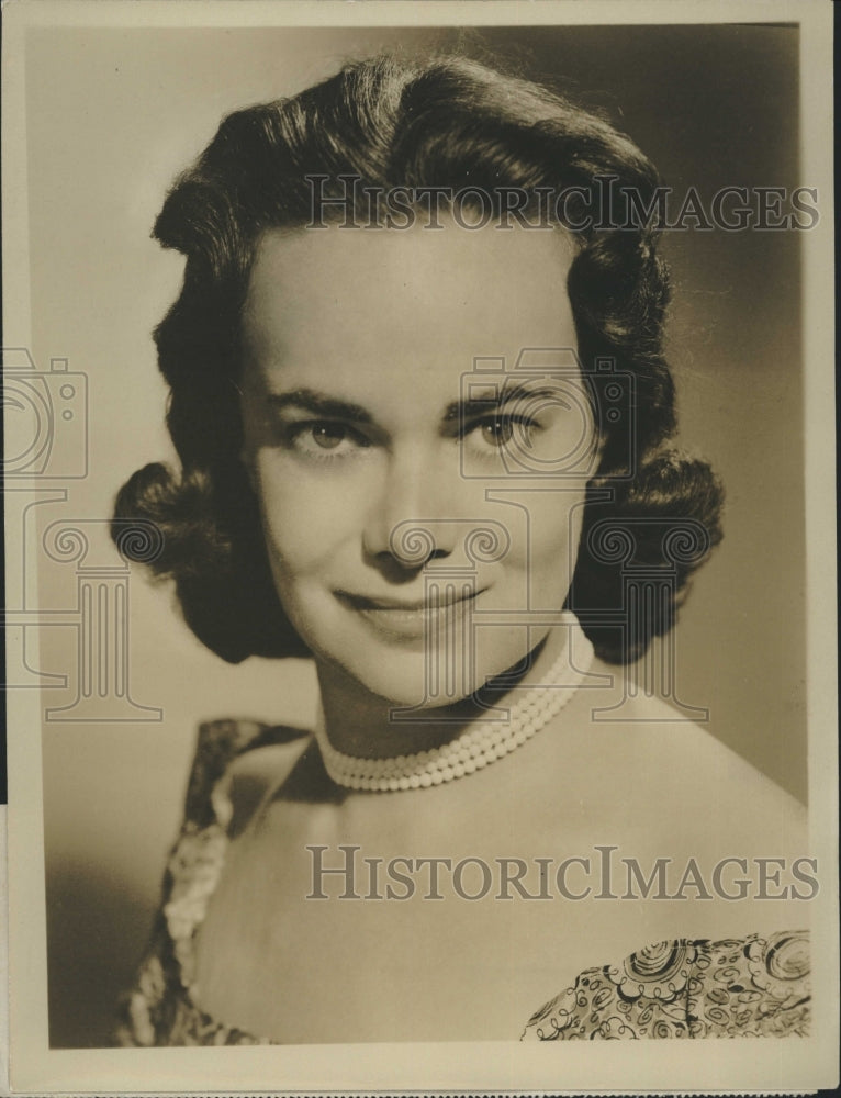 Press Photo Claire Niesen as Mary Noble on NBC&#39;s &quot;Backstage Wife&quot; - Historic Images