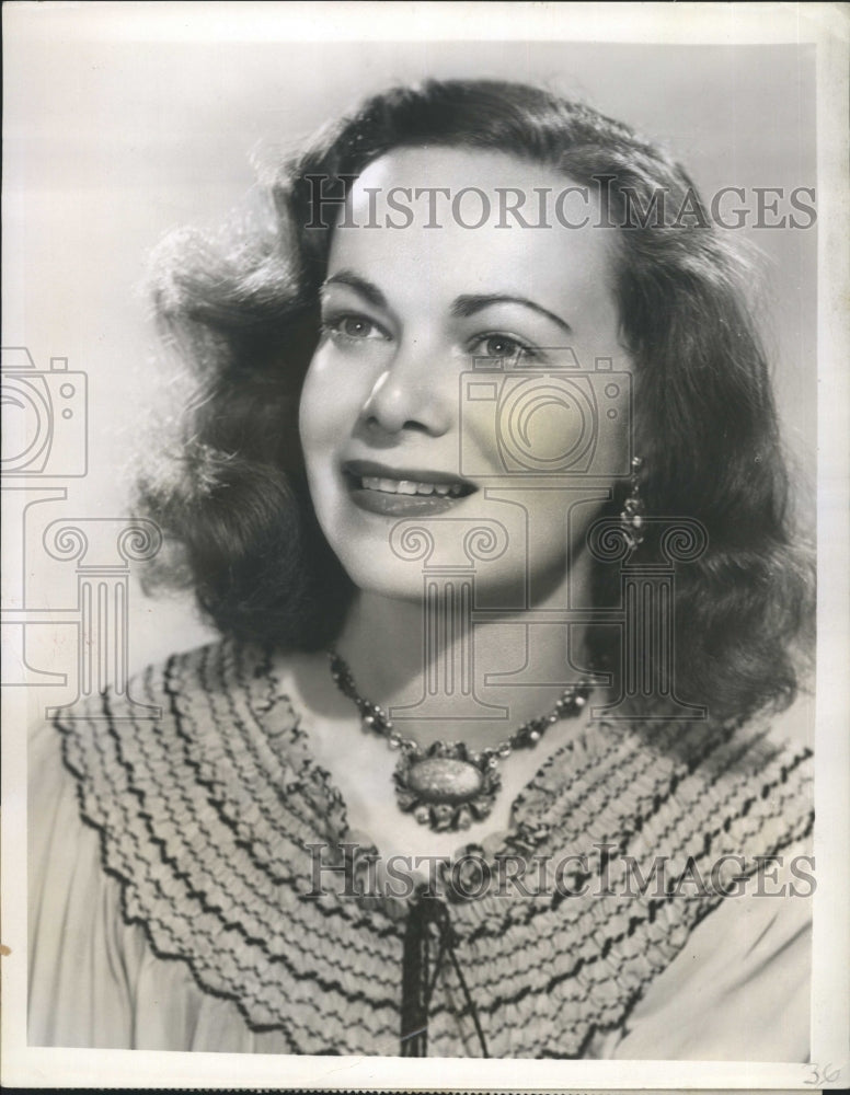 1950 Press Photo Claire Niesen as Mary Noble on NBC's drama "Backstage Wife" - Historic Images