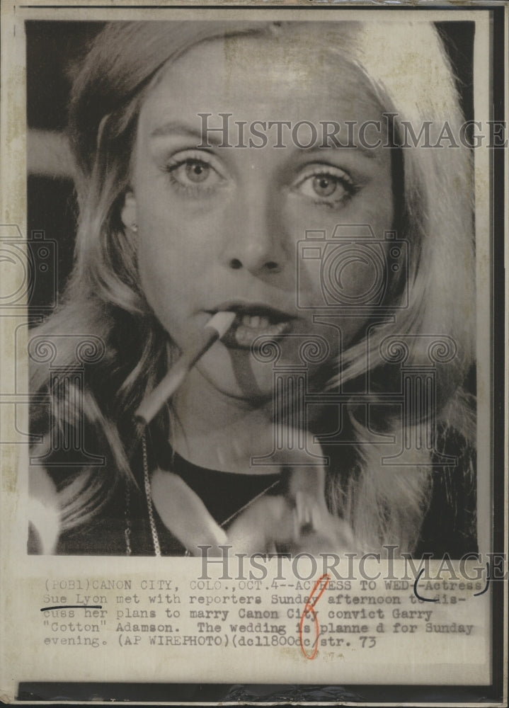 1974 Press Photo Sue Lyon American Actress. - Historic Images