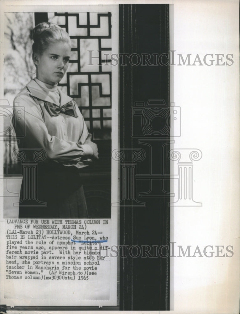 1965 Press Photo Sue Lyon American Actress. - Historic Images