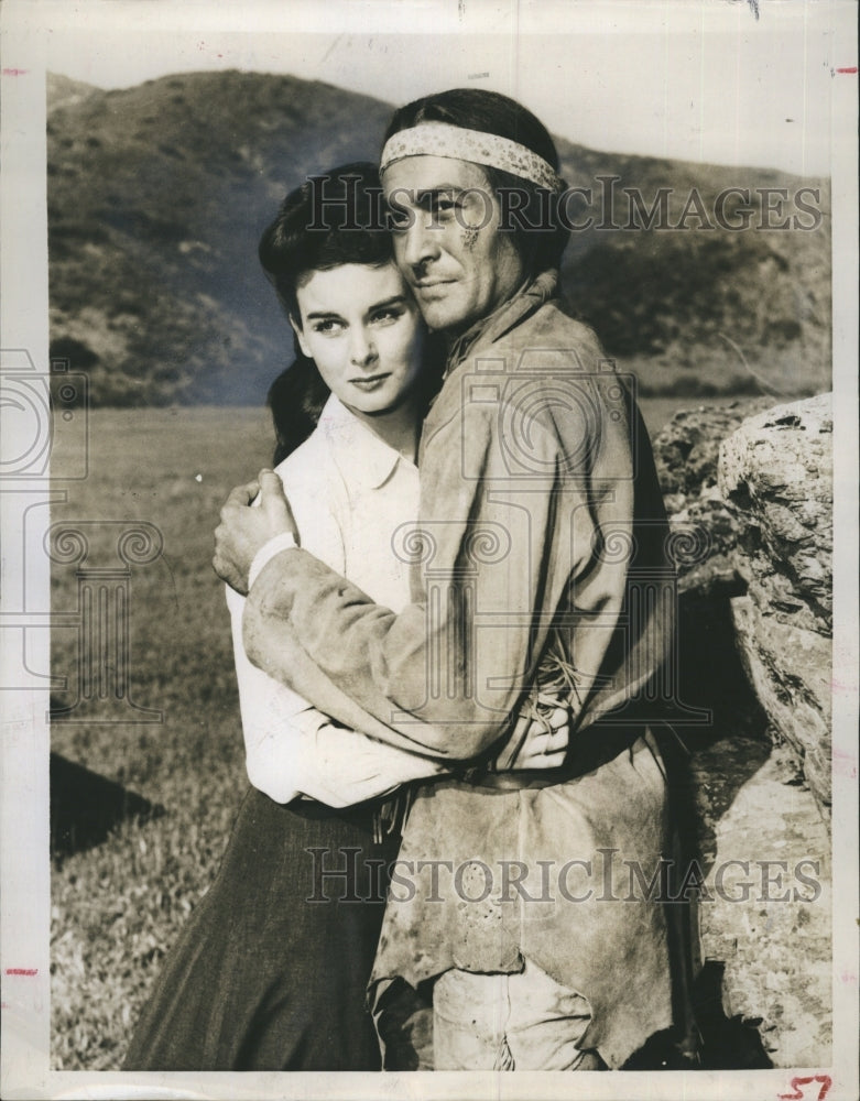 1959 Press Photo Actor Robert Loggia star in Wagon Train. - Historic Images